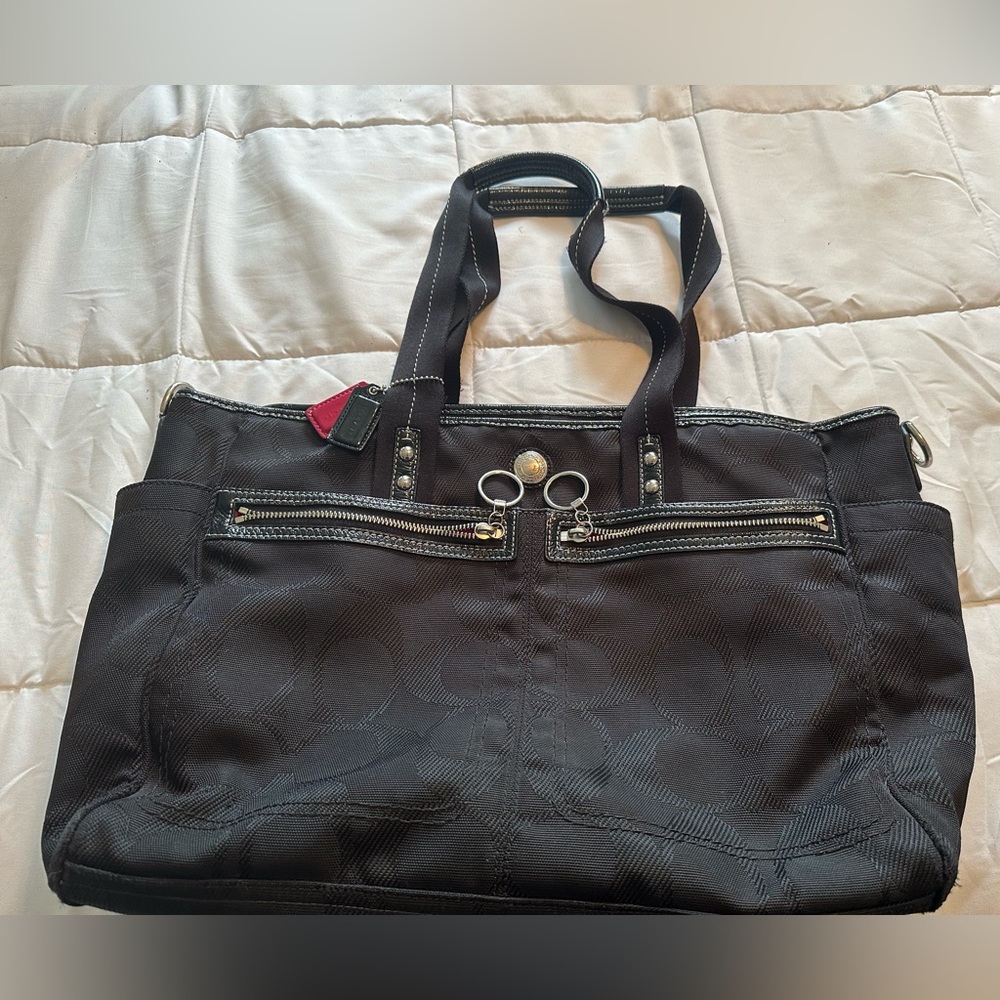 Coach Shoulder Bag with hot pink interior